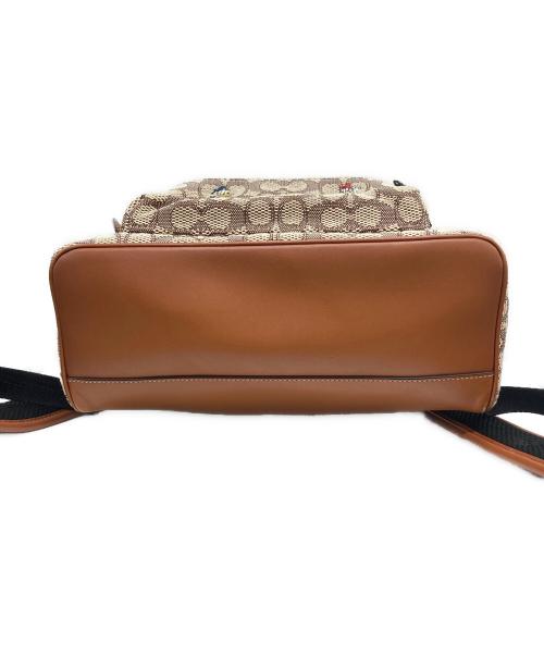 COACH（コーチ）COACH (コーチ) DISNEY (ディズニー) チャーター バックパック シグネチャーウィズミッキーマウスエンブロイダリー/リュック ブラウンの古着・服飾アイテム