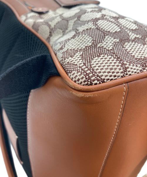COACH（コーチ）COACH (コーチ) DISNEY (ディズニー) チャーター バックパック シグネチャーウィズミッキーマウスエンブロイダリー/リュック ブラウンの古着・服飾アイテム