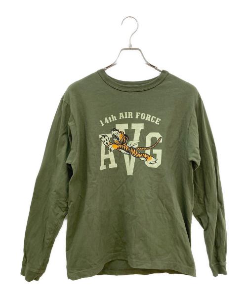 BUZZ RICKSON'S（バズリクソンズ）BUZZ RICKSON'S (バズリクソンズ) プリントカットソー グリーン サイズ:Ⅿの古着・服飾アイテム