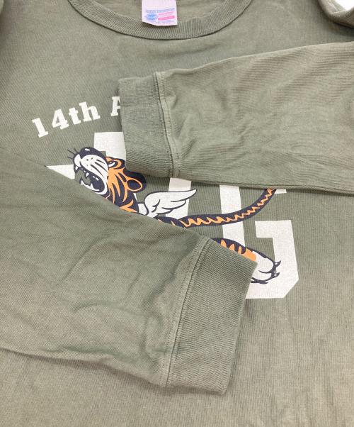 BUZZ RICKSON'S（バズリクソンズ）BUZZ RICKSON'S (バズリクソンズ) プリントカットソー グリーン サイズ:Ⅿの古着・服飾アイテム