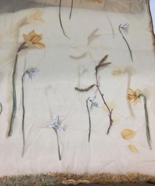 Salvatore Ferragamo（サルヴァトーレ フェラガモ）Salvatore Ferragamo (サルヴァトーレ フェラガモ) シルクスカーフ グリーンの古着・服飾アイテム