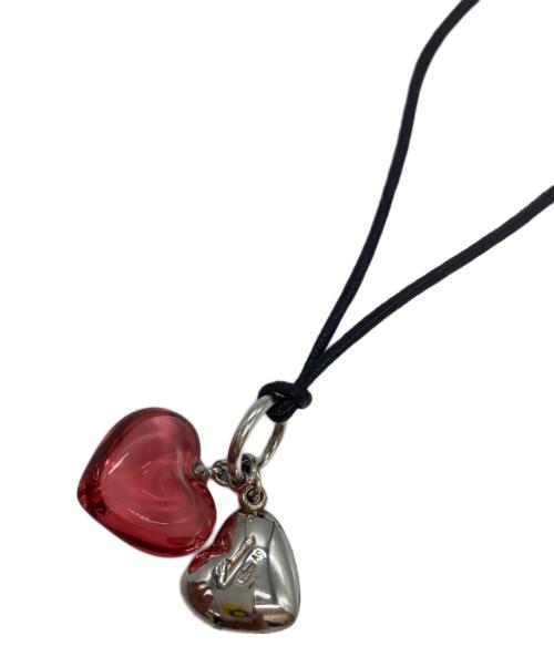 Baccarat（バカラ）Baccarat (バカラ) ダブルハートチョーカーネックレス レッド×シルバーの古着・服飾アイテム