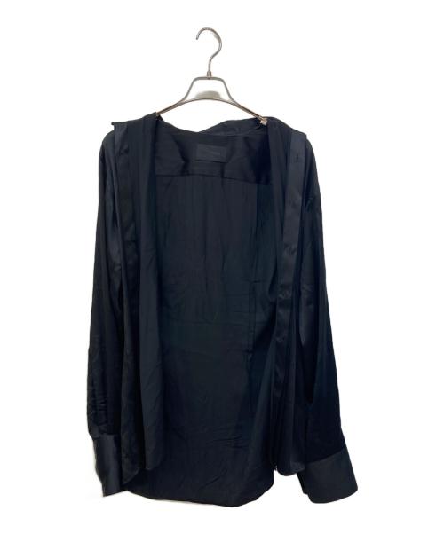 KEISUKEYOSHIDA（ケイスケヨシダ）keisukeyoshida (ケイスケヨシダ) シルクシャツ ブラック サイズ:Lの古着・服飾アイテム