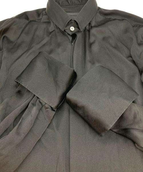 KEISUKEYOSHIDA（ケイスケヨシダ）keisukeyoshida (ケイスケヨシダ) シルクシャツ ブラック サイズ:Lの古着・服飾アイテム