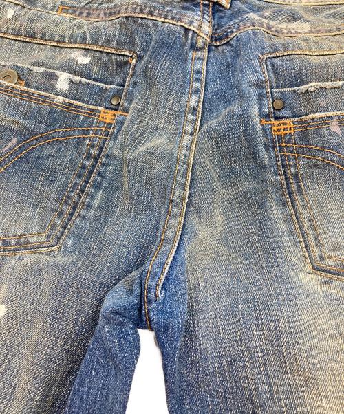 D&G DOLCE & GABBANA（ディーアンドジー ドルチェ＆ガッバーナ）D&G DOLCE & GABBANA (ディーアンドジー ドルチェ＆ガッバーナ) ダメージ加工ペイントデニムパンツ インディゴ サイズ:36の古着・服飾アイテム