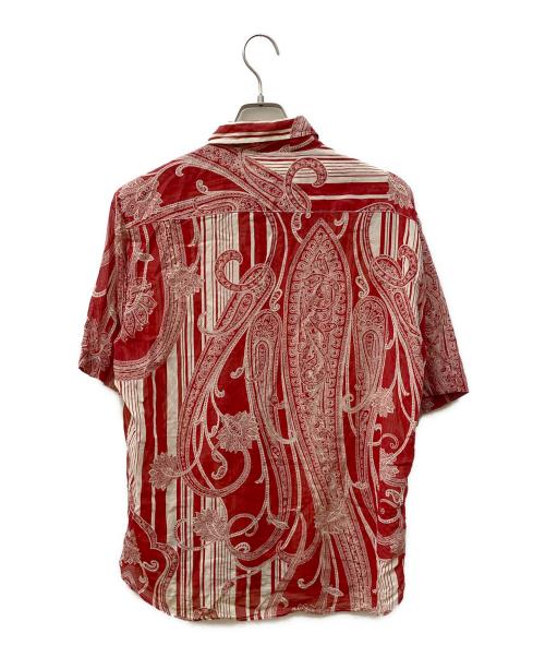 DOLCE & GABBANA（ドルチェ＆ガッバーナ）DOLCE & GABBANA (ドルチェ＆ガッバーナ) 総柄半袖シャツ レッド×アイボリー サイズ:Lの古着・服飾アイテム