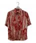 DOLCE & GABBANA（ドルチェ＆ガッバーナ）の古着「総柄半袖シャツ」｜レッド×アイボリー