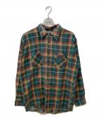 bellcraftベルクラフト）の古着「プリントネルシャツ」｜グリーン×レッド