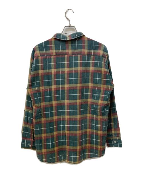 bellcraft（ベルクラフト）bellcraft (ベルクラフト) プリントネルシャツ グリーン×レッド サイズ:16 1/2の古着・服飾アイテム