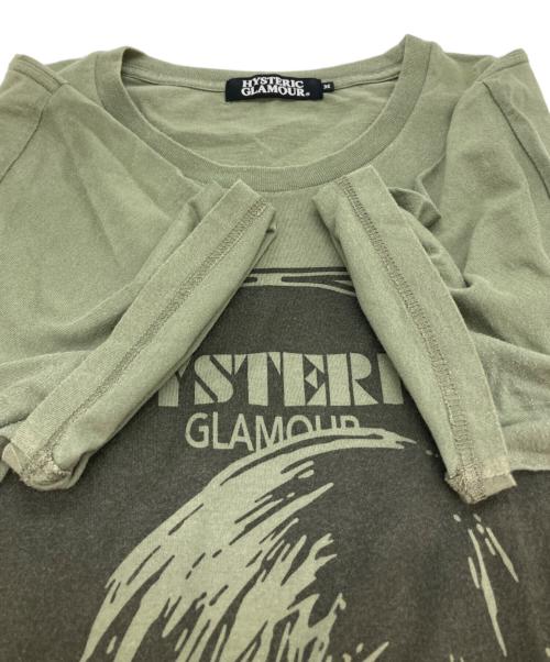 Hysteric Glamour（ヒステリックグラマー）Hysteric Glamour (ヒステリックグラマー) プリントTシャツ カーキ サイズ:Ｍの古着・服飾アイテム