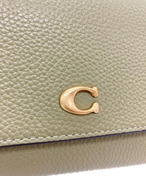 COACH（コーチ）COACH (コーチ) 3つ折り財布/エッセンシャルミディアムフラップウォレット グリーンの古着・服飾アイテム