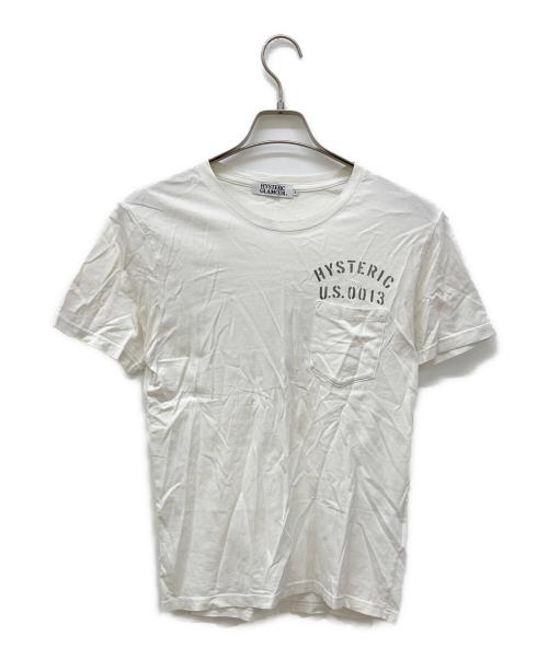 Hysteric Glamour（ヒステリックグラマー）Hysteric Glamour (ヒステリックグラマー) ステンシルプリントTシャツ ホワイト サイズ:Sの古着・服飾アイテム