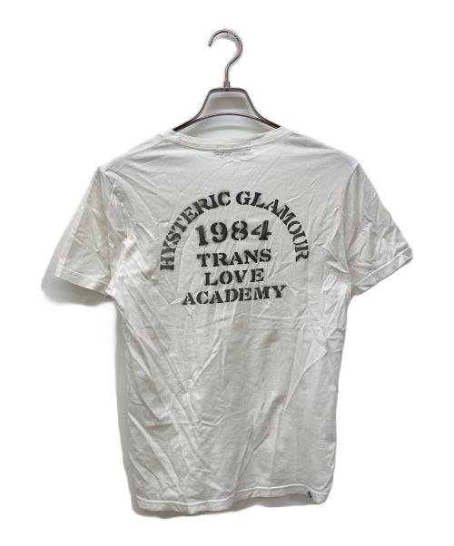 Hysteric Glamour（ヒステリックグラマー）Hysteric Glamour (ヒステリックグラマー) ステンシルプリントTシャツ ホワイト サイズ:Sの古着・服飾アイテム