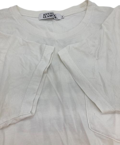 Hysteric Glamour（ヒステリックグラマー）Hysteric Glamour (ヒステリックグラマー) ステンシルプリントTシャツ ホワイト サイズ:Sの古着・服飾アイテム