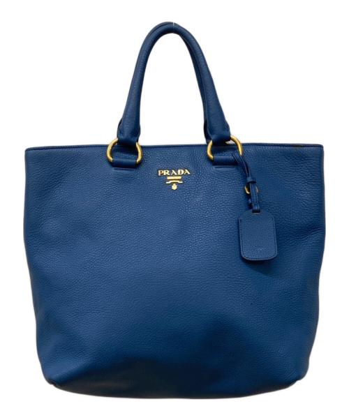 PRADA（プラダ）PRADA (プラダ) ヴィッテロダイノレザートートバッグ ブルー サイズ:-の古着・服飾アイテム