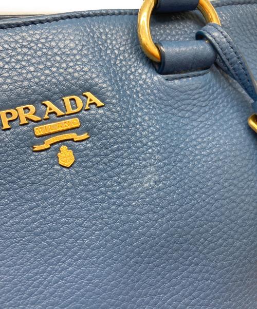 PRADA（プラダ）PRADA (プラダ) ヴィッテロダイノレザートートバッグ ブルー サイズ:-の古着・服飾アイテム