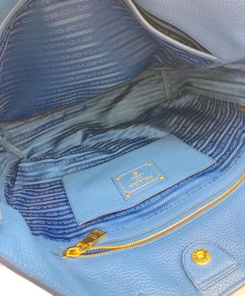PRADA（プラダ）PRADA (プラダ) ヴィッテロダイノレザートートバッグ ブルー サイズ:-の古着・服飾アイテム