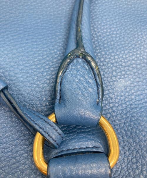 PRADA（プラダ）PRADA (プラダ) ヴィッテロダイノレザートートバッグ ブルー サイズ:-の古着・服飾アイテム