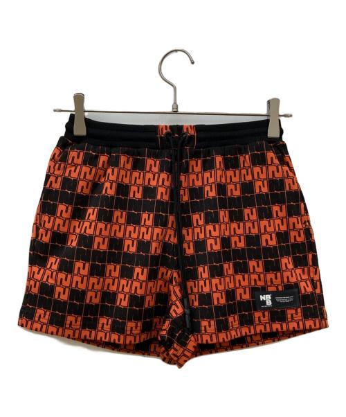NBB WEEKEND（エヌビービーウィークエンド）NBB WEEKEND (エヌビービーウィークエンド) 総柄パンツ オレンジ×ブラック サイズ:1 未使用品の古着・服飾アイテム
