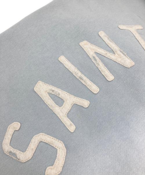 SAINT MICHAEL（セントマイケル）SAINT MICHAEL (セントマイケル) RELICS FELT HOODIE/ダメージ加工パーカー ブルー サイズ:Lの古着・服飾アイテム