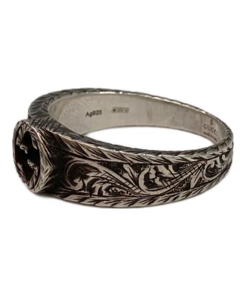 GUCCI（グッチ）GUCCI (グッチ) インターロッキングG アラベスクリング シルバー サイズ:23の古着・服飾アイテム