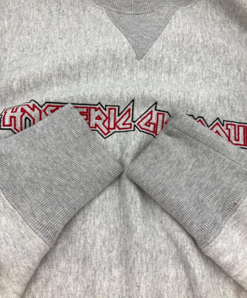 Hysteric Glamour（ヒステリックグラマー）Hysteric Glamour (ヒステリックグラマー) MAIDEN LOGO刺繍 スウェット グレー サイズ:XLの古着・服飾アイテム