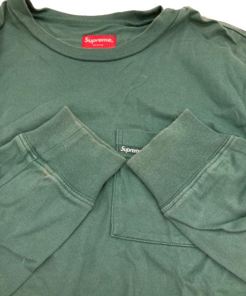 SUPREME（シュプリーム）Supreme (シュプリーム) ポケットロゴロングスリーブカットソー グリーン サイズ:Sの古着・服飾アイテム