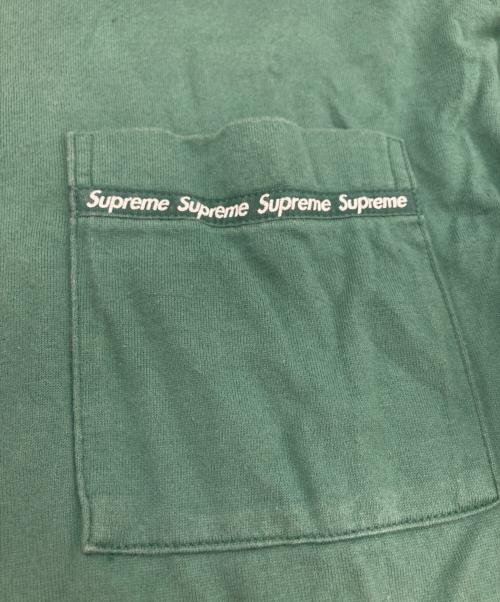 SUPREME（シュプリーム）Supreme (シュプリーム) ポケットロゴロングスリーブカットソー グリーン サイズ:Sの古着・服飾アイテム