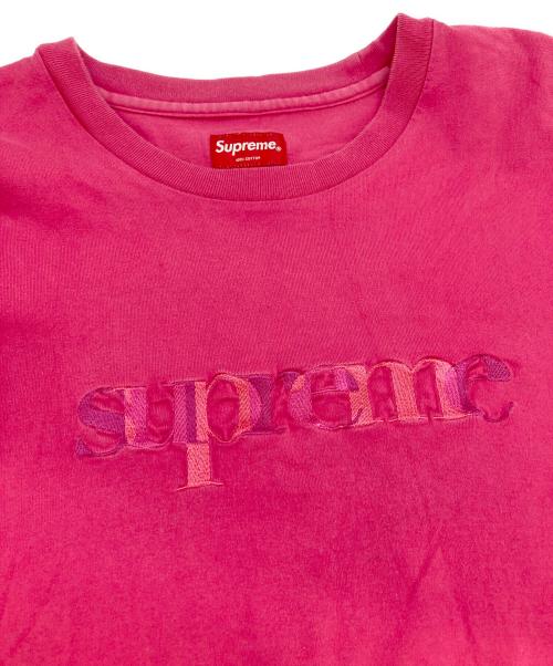 SUPREME（シュプリーム）Supreme (シュプリーム) Overlap tee/ロゴTシャツ ピンク サイズ:Lの古着・服飾アイテム