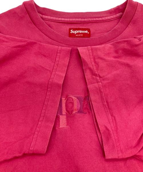 SUPREME（シュプリーム）Supreme (シュプリーム) Overlap tee/ロゴTシャツ ピンク サイズ:Lの古着・服飾アイテム