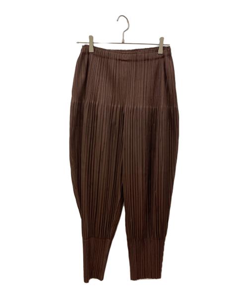 PLEATS PLEASE（プリーツプリーズ）PLEATS PLEASE (プリーツプリーズ) テーパードパンツ ブラウン サイズ:‐の古着・服飾アイテム