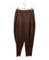 PLEATS PLEASE（プリーツプリーズ）の古着「テーパードパンツ」｜ブラウン