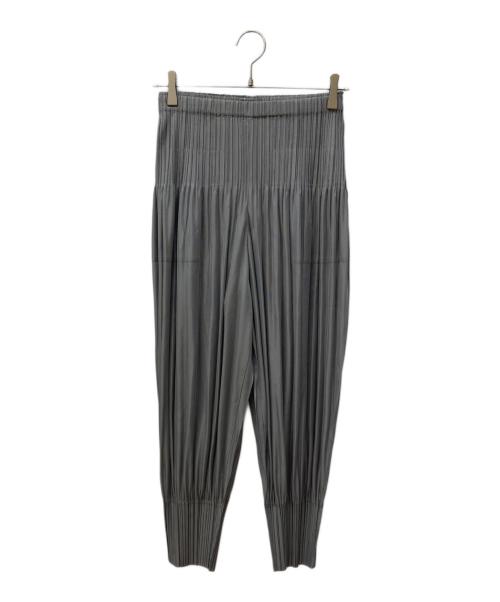 PLEATS PLEASE（プリーツプリーズ）PLEATS PLEASE (プリーツプリーズ) プリーツテーパードパンツ グレー サイズ:3の古着・服飾アイテム
