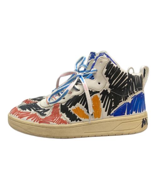MARNI（マルニ）MARNI (マルニ) VEJA (ヴェジャ) ペイントミッドカットスニーカー ホワイト サイズ:26㎝の古着・服飾アイテム