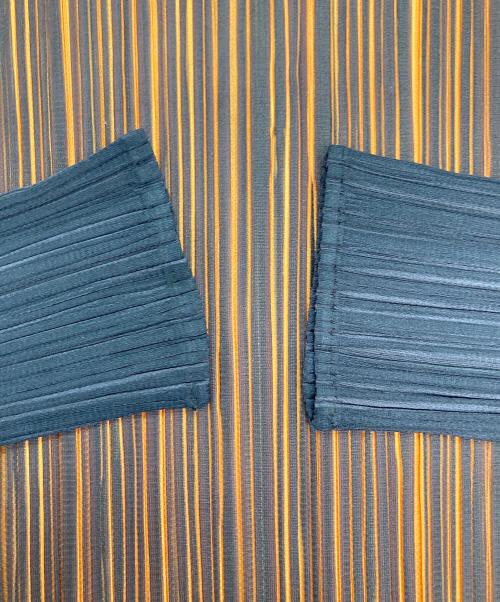 PLEATS PLEASE（プリーツプリーズ）PLEATS PLEASE (プリーツプリーズ) プリーツカットソー オレンジ×グレー サイズ:Ⅼの古着・服飾アイテム