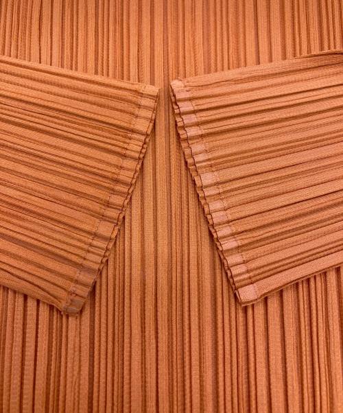 PLEATS PLEASE（プリーツプリーズ）PLEATS PLEASE (プリーツプリーズ) プリーツカットソー オレンジ サイズ:XLの古着・服飾アイテム