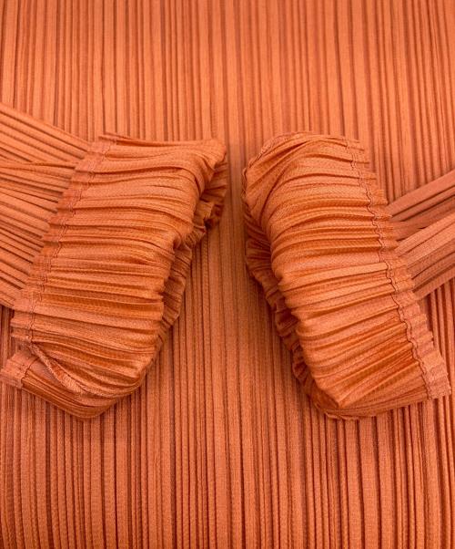 PLEATS PLEASE（プリーツプリーズ）PLEATS PLEASE (プリーツプリーズ) プリーツカットソー オレンジ サイズ:XLの古着・服飾アイテム