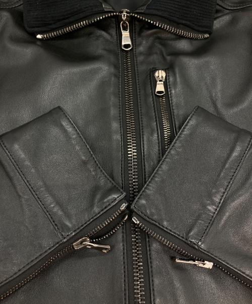 Junhashimoto（ジュンハシモト）Junhashimoto (ジュンハシモト) レザージャケット ブラック サイズ:3の古着・服飾アイテム