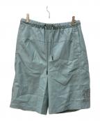BREATHブレス）の古着「ハーフパンツ/FAUX LEATHER SHORTS」｜スカイブルー