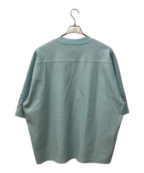 BREATH（ブレス）BREATH (ブレス) フェイクレザーカットソー スカイブルー サイズ:XLの古着・服飾アイテム