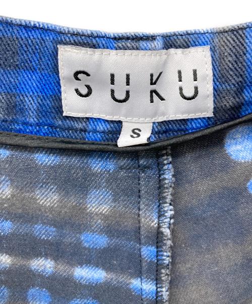 SUKU（スク）SUKU (スク) チェックパンツ ブルー サイズ:Sの古着・服飾アイテム
