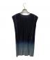 PLEATS PLEASE (プリーツプリーズ) 転写グラデーションノースリーブワンピース ブルー×ブラック サイズ:3：23000円