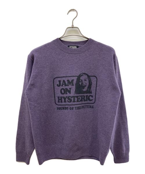 Hysteric Glamour（ヒステリックグラマー）Hysteric Glamour (ヒステリックグラマー) プリントニット パープル サイズ:Mの古着・服飾アイテム
