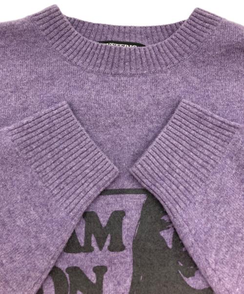 Hysteric Glamour（ヒステリックグラマー）Hysteric Glamour (ヒステリックグラマー) プリントニット パープル サイズ:Mの古着・服飾アイテム