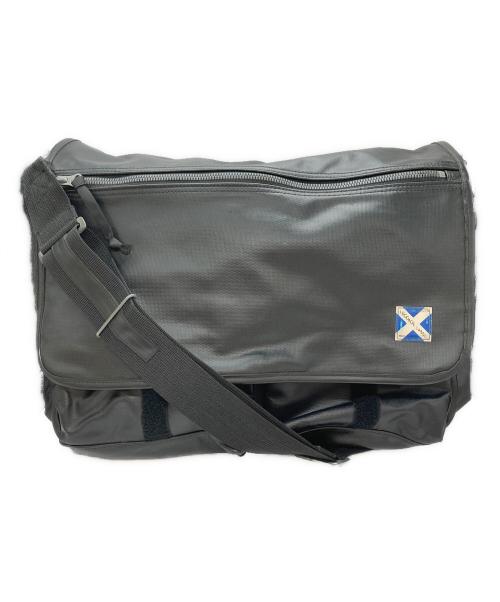 LUGGAGE LABEL（ラゲッジ レーベル）LUGGAGE LABEL (ラゲッジ レーベル) レザーメッセンジャーバッグ ブラックの古着・服飾アイテム