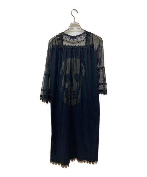 Hysteric Glamour（ヒステリックグラマー）Hysteric Glamour (ヒステリックグラマー) バックスカルプリントカーディガン ブラック サイズ:FREEの古着・服飾アイテム