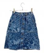 Hysteric Glamourヒステリックグラマー）の古着「ガールプリントデニムスカート」｜インディゴ