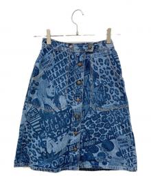 Hysteric Glamour（ヒステリックグラマー）の古着「ガールプリントデニムスカート」｜インディゴ