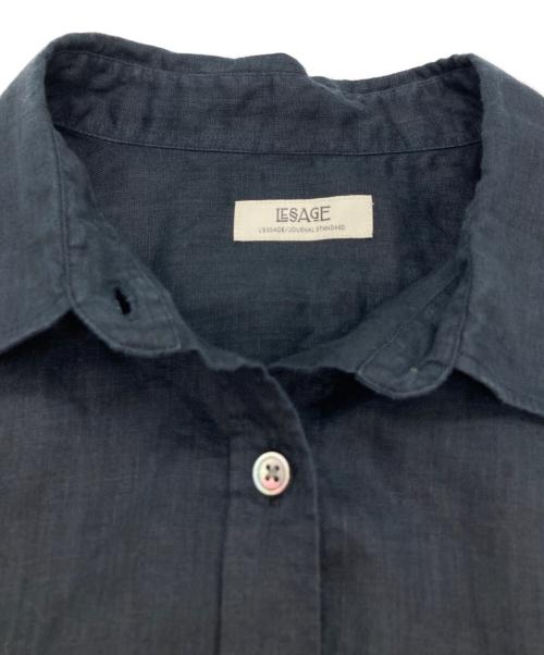 journal standard L'essage（ジャーナルスタンダード レサージュ）journal standard L'essage (ジャーナルスタンダード レサージュ) リネンシャツ ブラック サイズ:-の古着・服飾アイテム