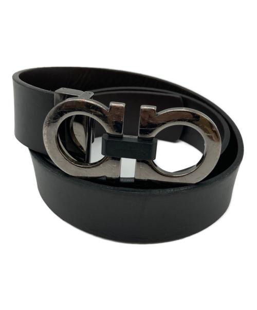 Salvatore Ferragamo（サルヴァトーレ フェラガモ）Salvatore Ferragamo (サルヴァトーレ フェラガモ) ガンチーニバックルレザーベルト ブラックの古着・服飾アイテム